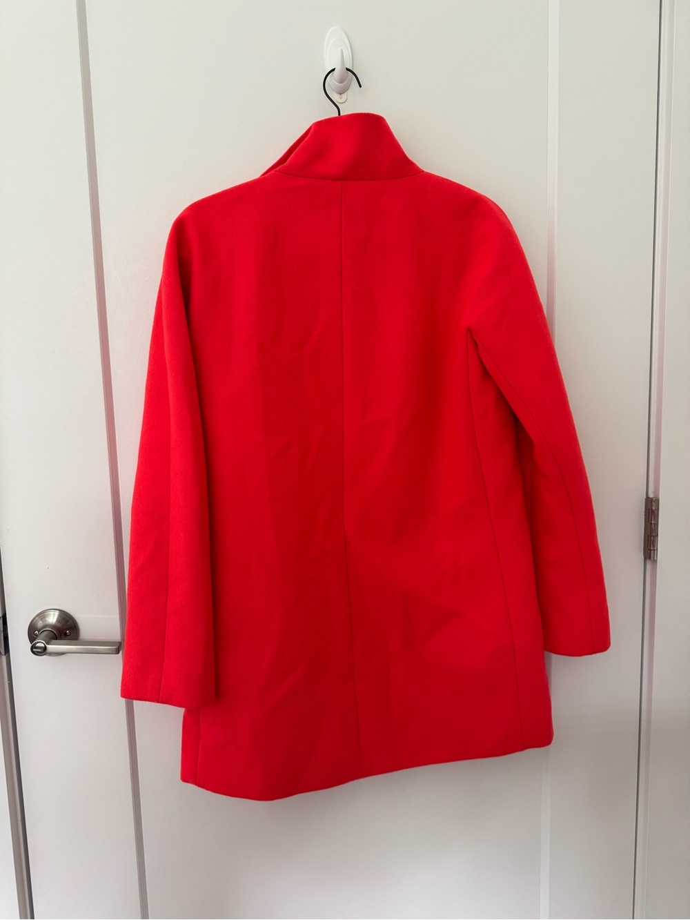 J. Crew Bright Red Wool Pea Coat with Stand Collar - Picture 4 of 6